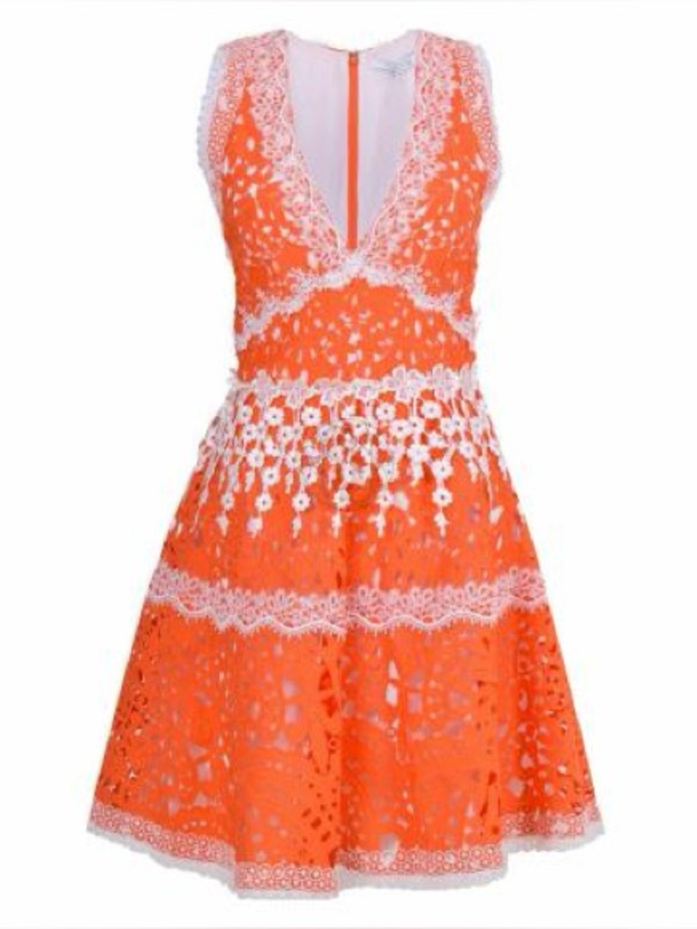Alexis Bridget Lace Dress Tangerine Orange White Size XS NWT New
